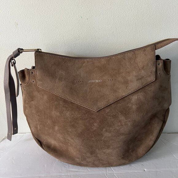 JIMMY CHOO ARTIE SOFT SUEDE BAG DEFECTIVE - Picture 1 of 10